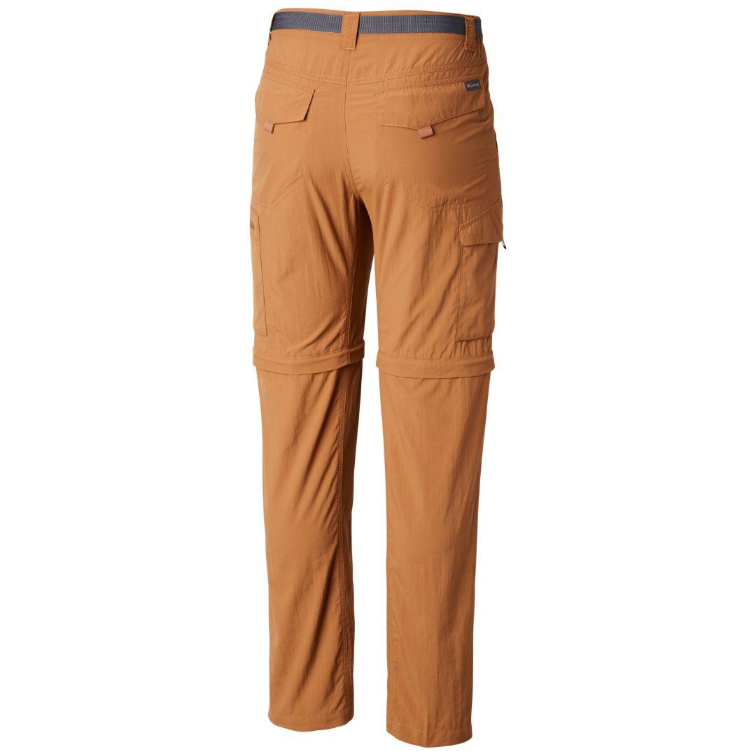 Columbia Men Brown Silver Ridge Convertible Pants with Reliable Sun Protection
