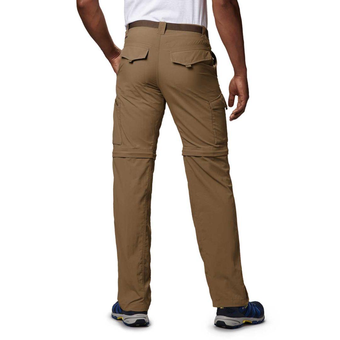 Columbia Men Brown Silver Ridge Convertible Pants Featuring Sun Protection