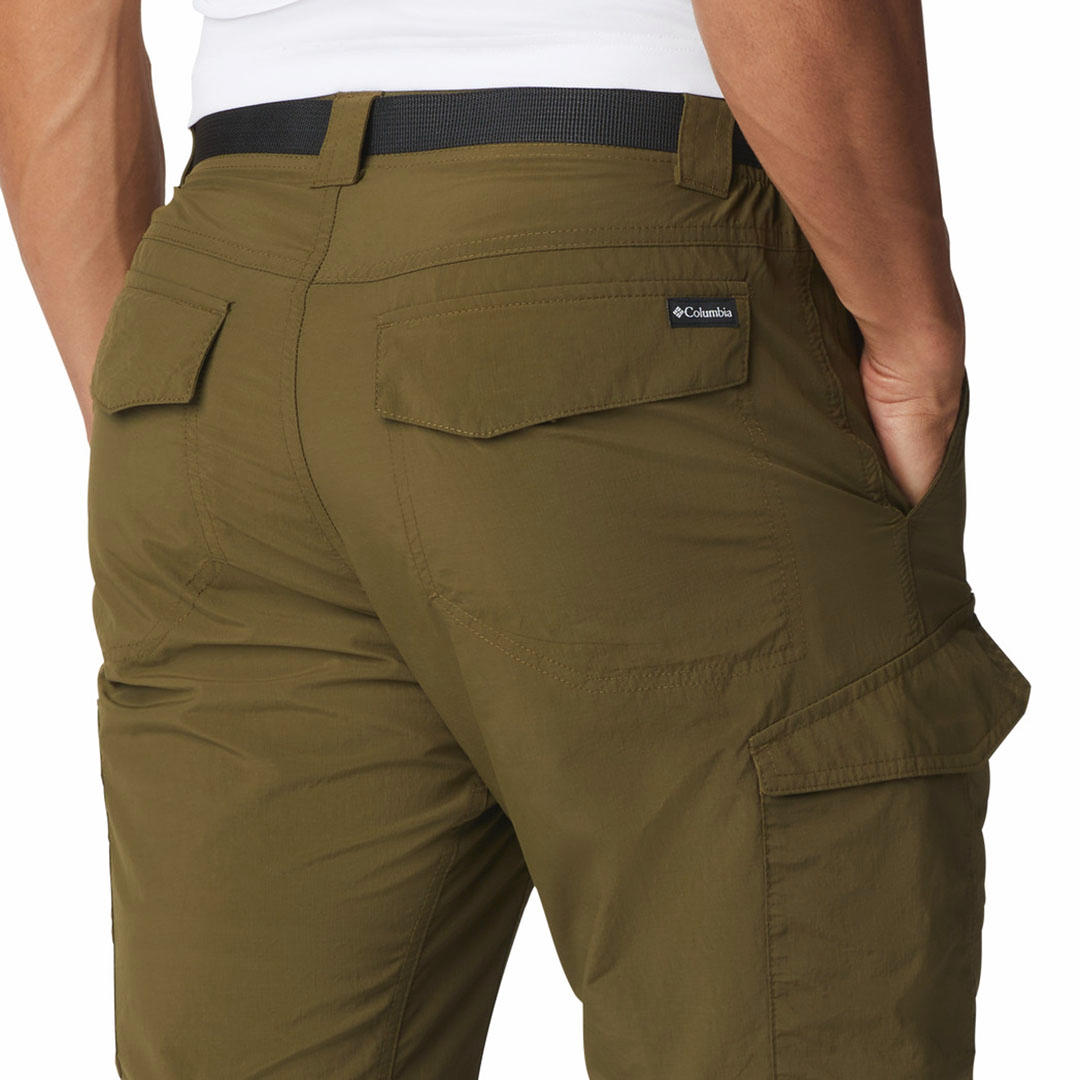 Columbia Men Green Silver Ridge Convertible Pants Featuring Sun Protection