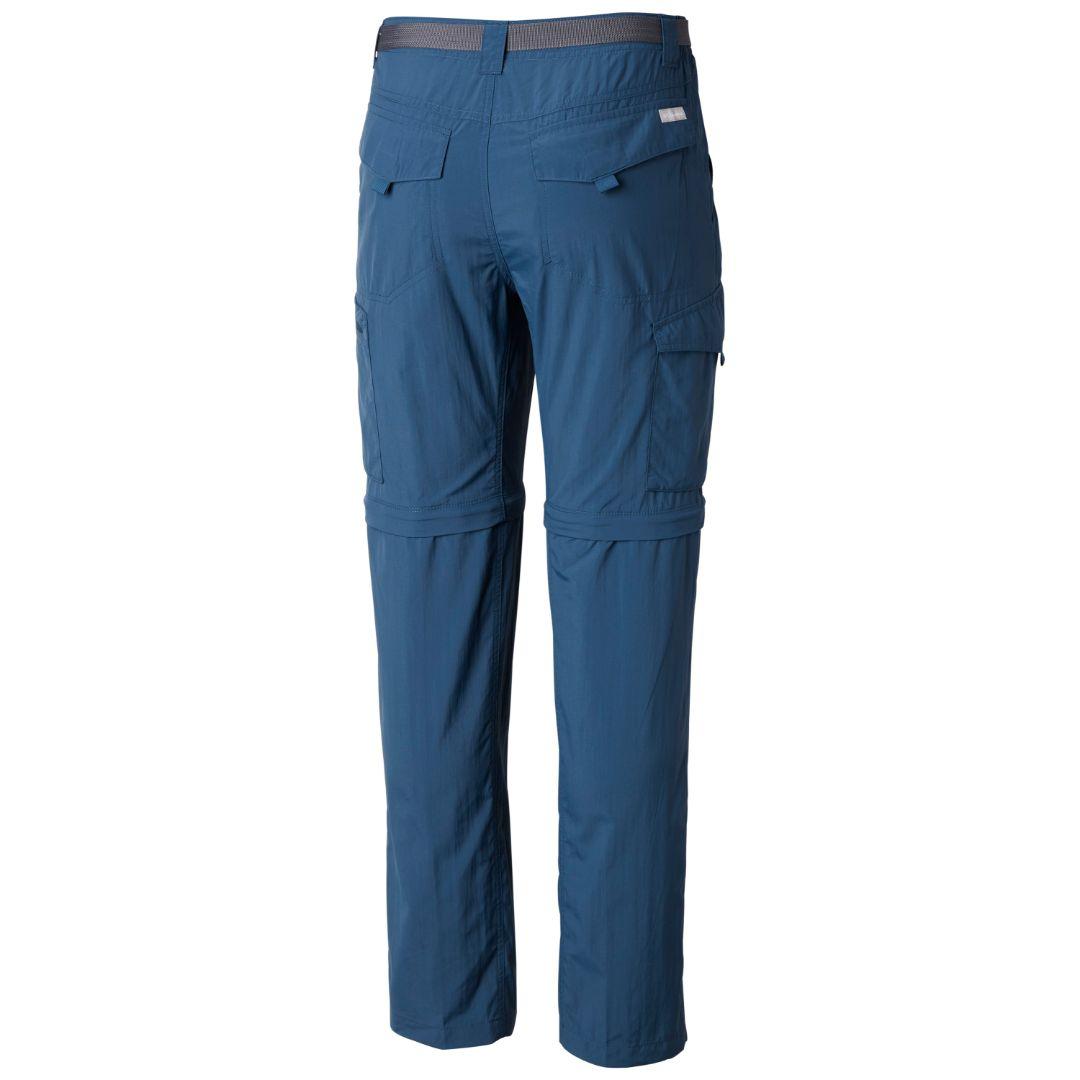 Columbia Men Blue Silver Ridge Convertible Pants with Sun Protection