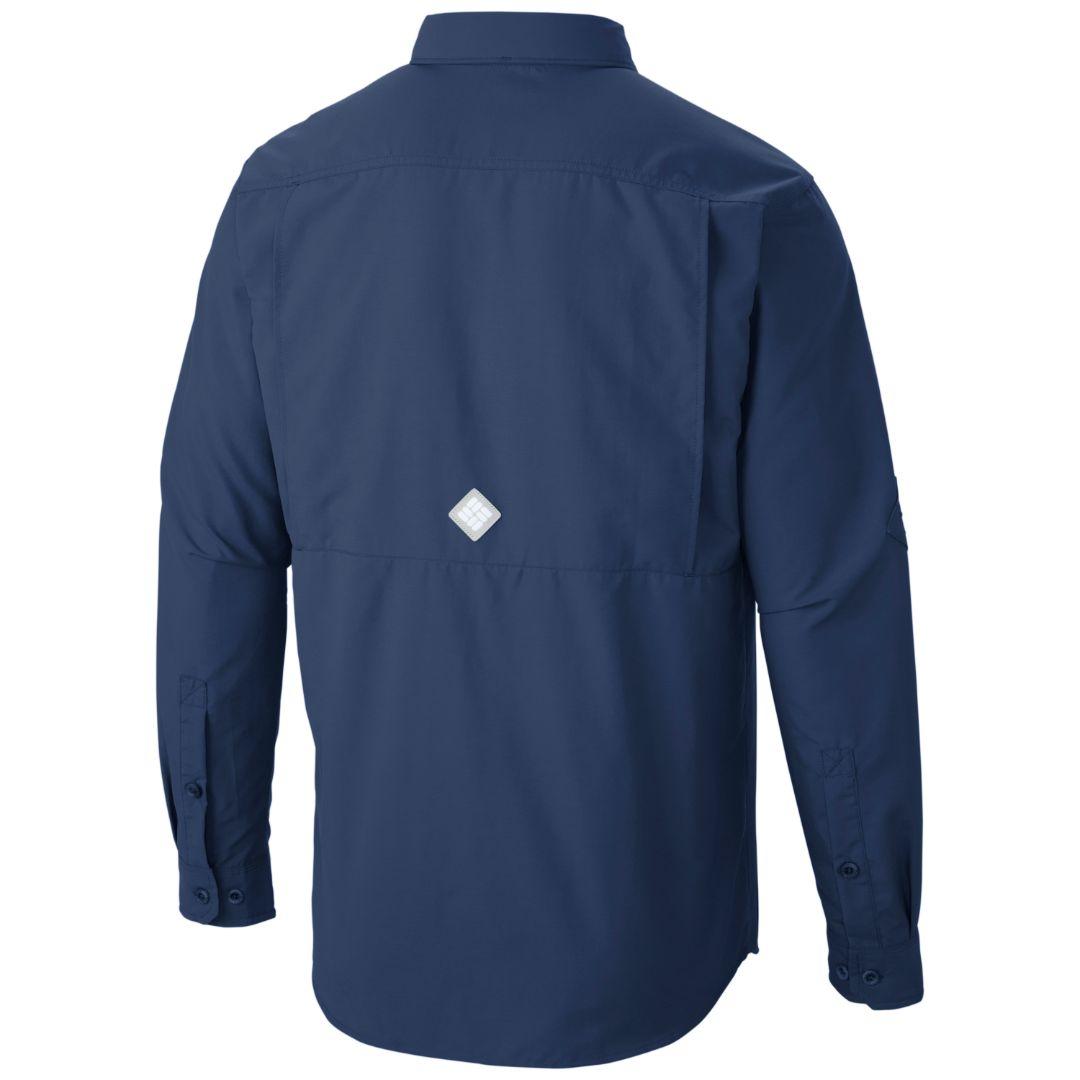 Columbia Men Blue Cascades Explorer Long Sleeve Shirt (Sun Protection)