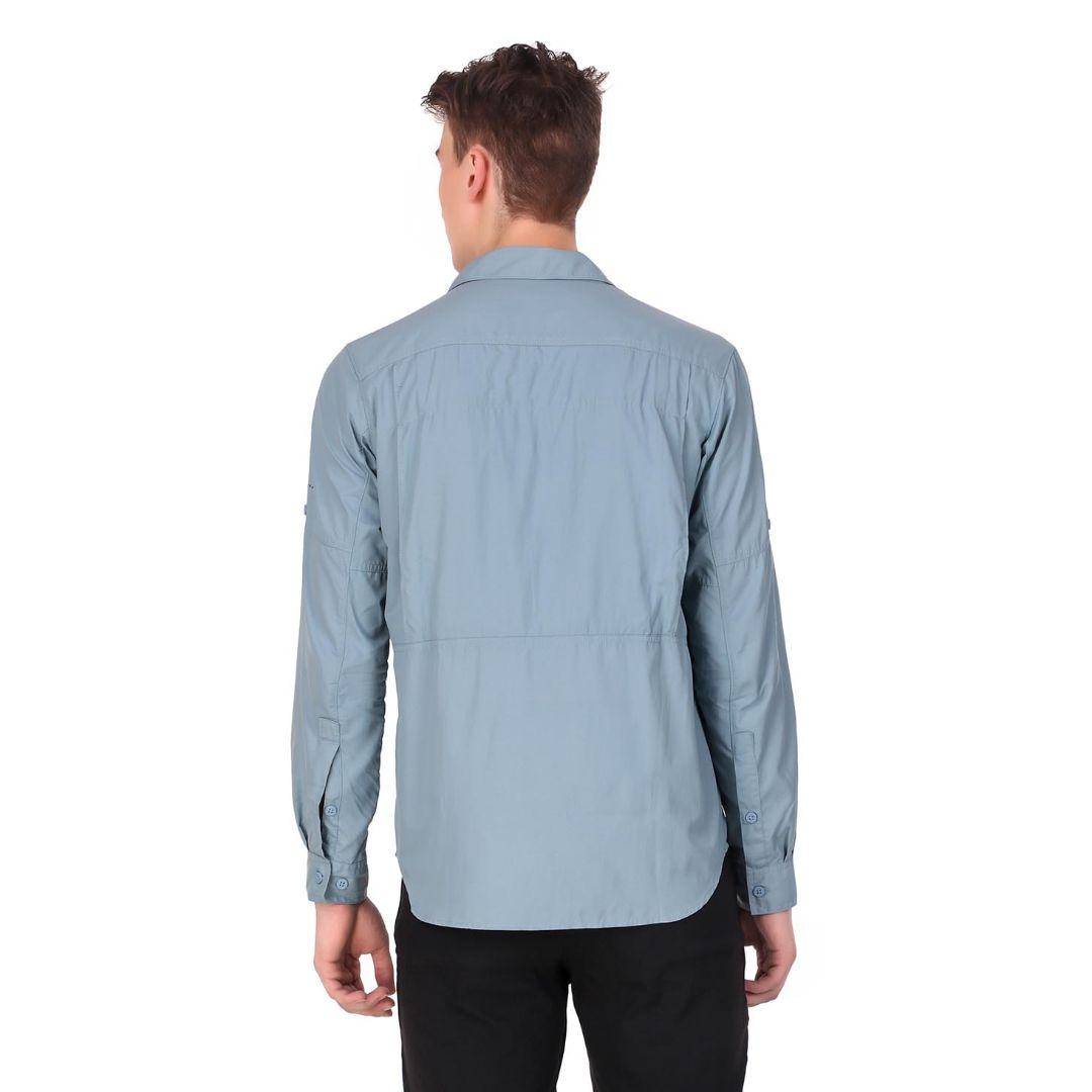 Columbia Men's Blue Omni-Wick Silver Ridge 2.0 Moisture Management Shirt