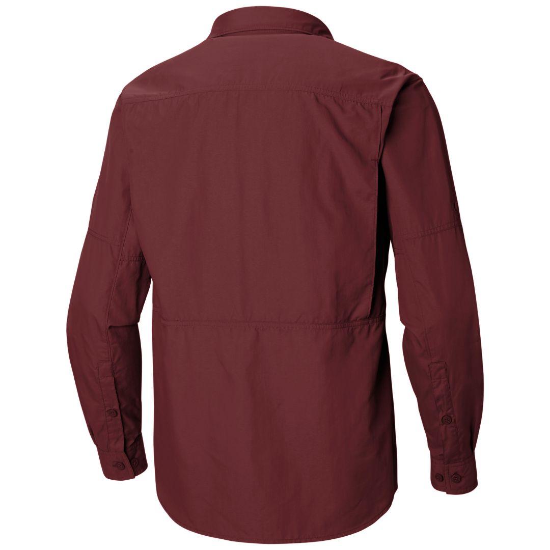 Columbia Men’s Red Silver Ridge 2.0 Long Sleeve Shirt with Sun Protection