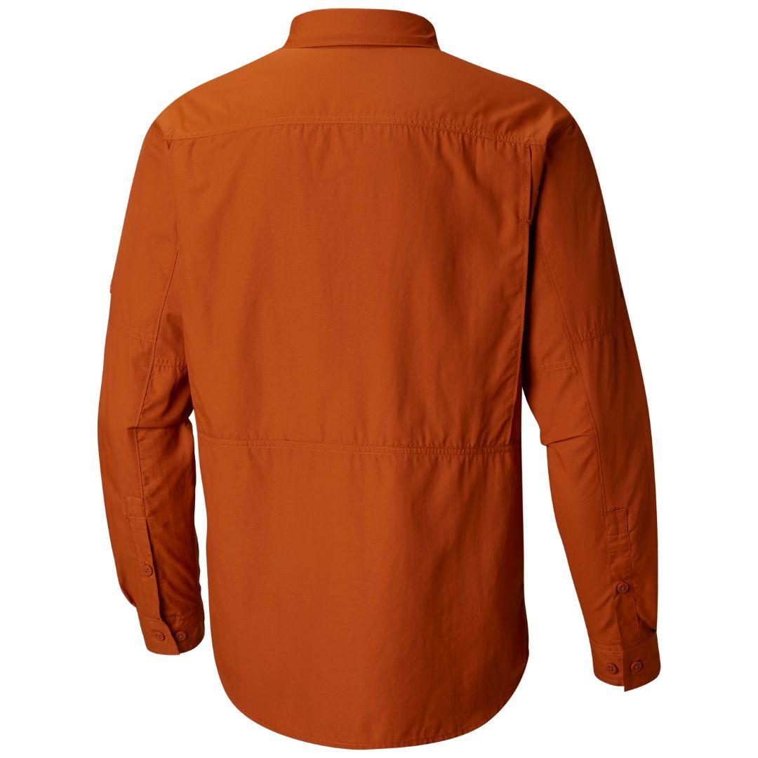 Columbia Men's Orange Silver Ridge 2.0 Long Sleeve Sun Protection Shirt