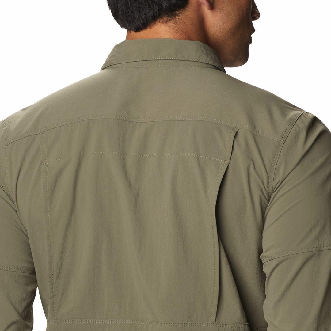 Columbia Men Green Newton Ridge Long Sleeve (Sun Protection)