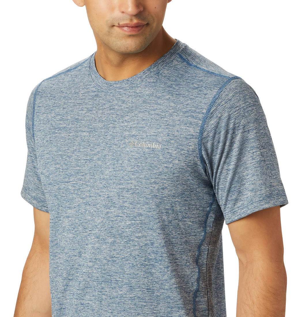 Columbia Men Blue Deschutes Runner Short Sleeve Shirt