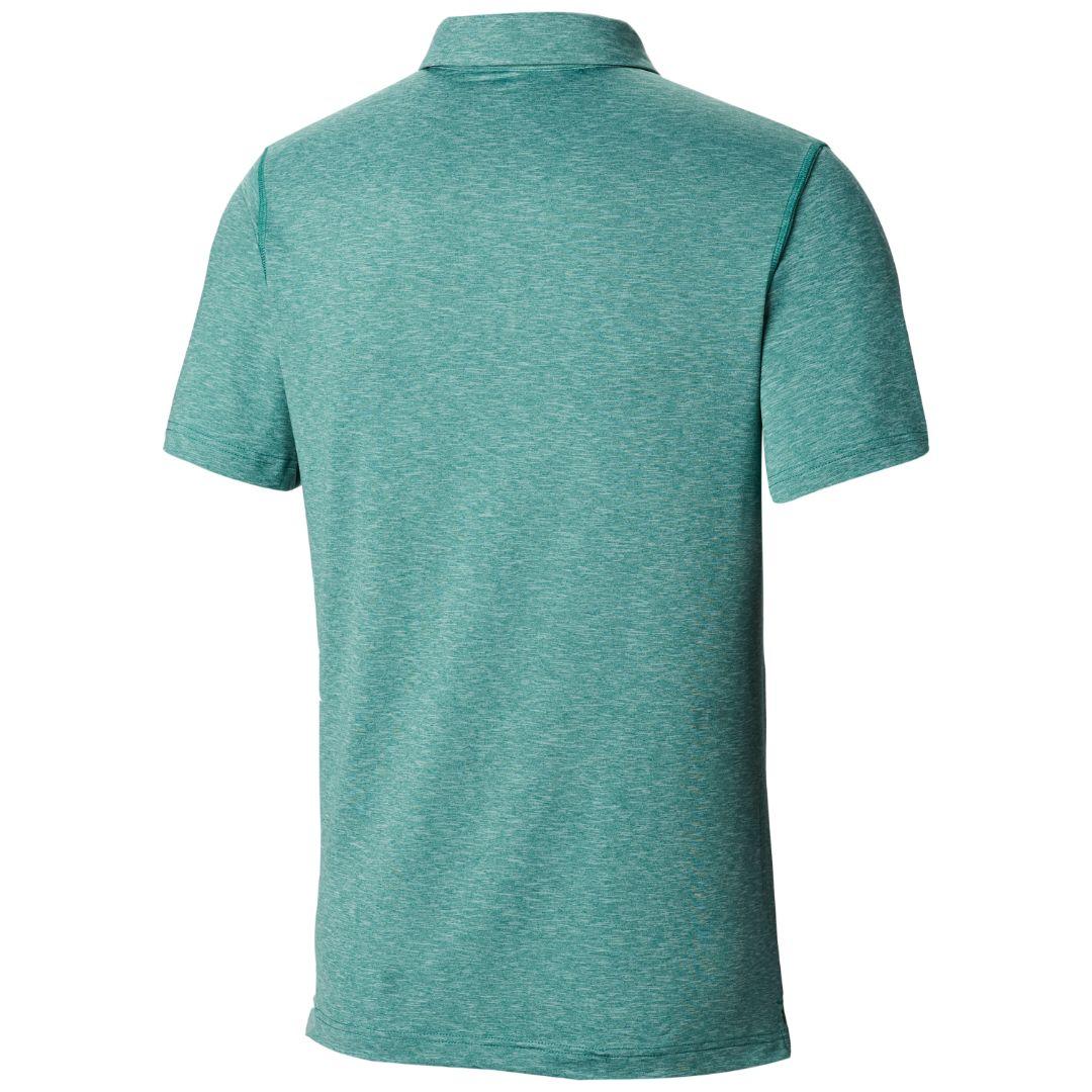 Columbia Men's Blue Tech Trail Polo Shirt Offering Superior Sun Protection