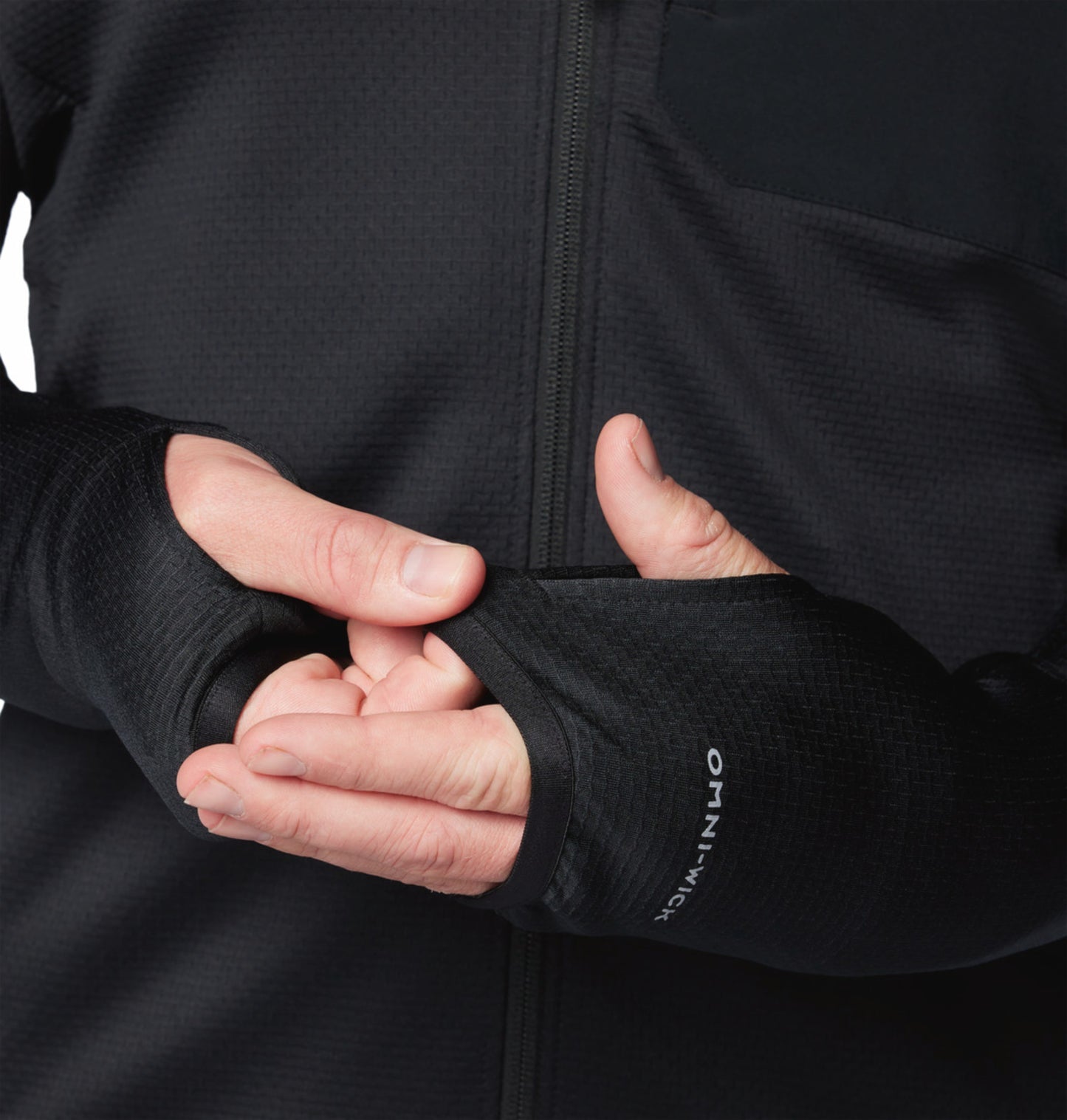 Columbia Men’s Black Omni-Wick Full-Zip Performance Fleece Jacket