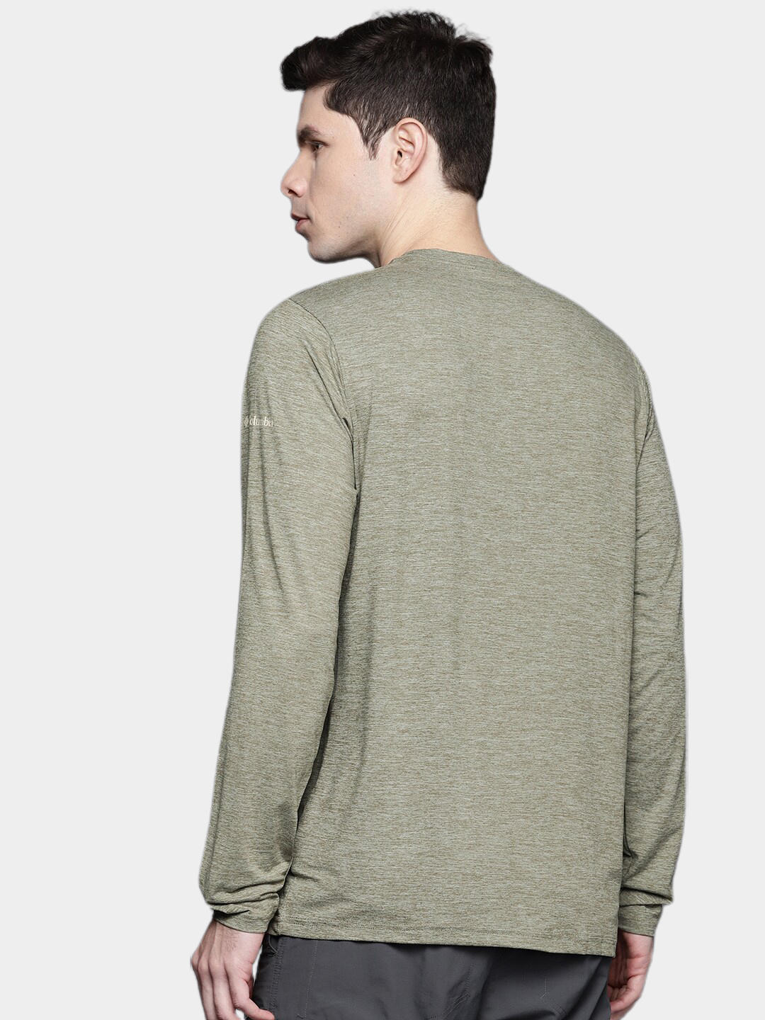 Columbia Men Green Tech Trail Graphic Long Sleeve (Sun Protection)
