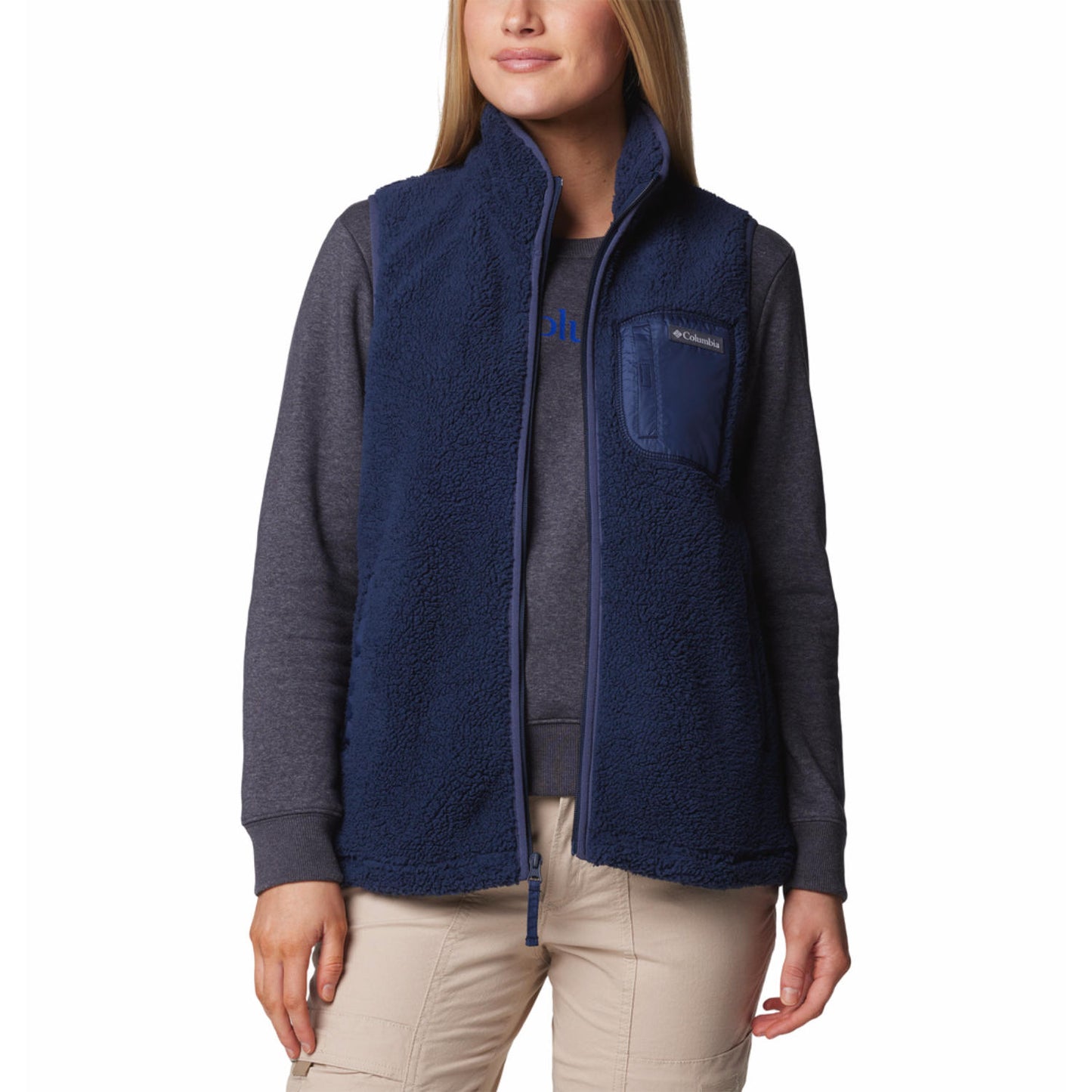 Columbia Women Navy Blue West Bend II Fleece Vest