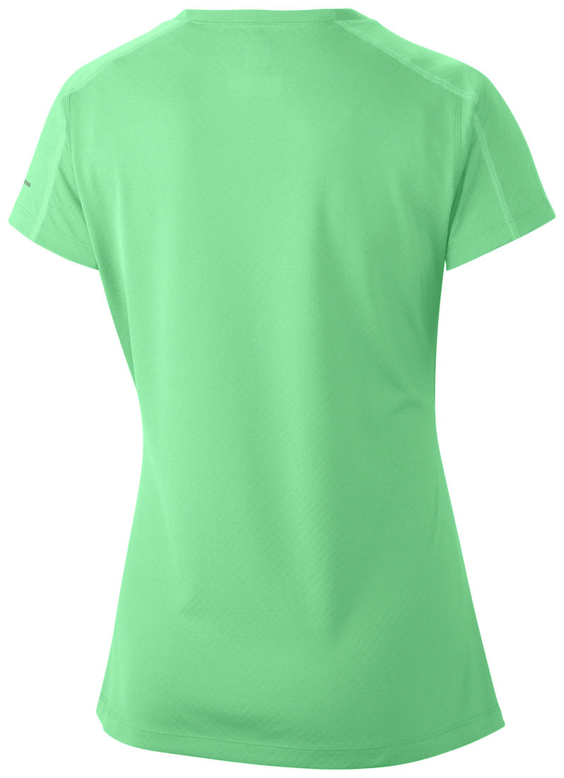 Columbia Women Green Zero Rules Short Sleeve Shirt (Sun Protection)