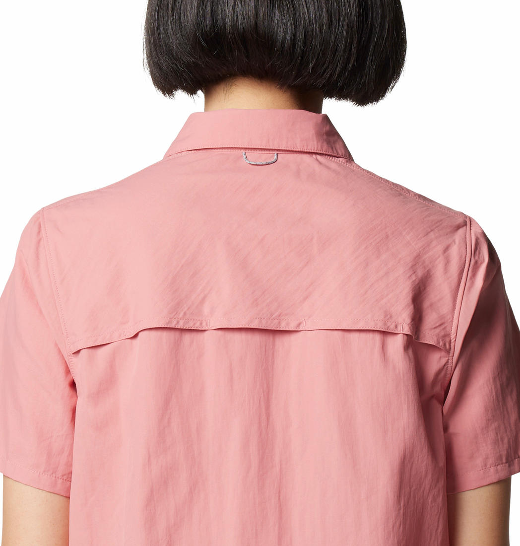 Columbia Women Pink Omni-Shade Silver Ridge 3.0 Shirt with Sun Protection