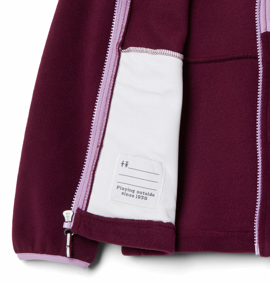 Columbia Kids Unisex Purple Fast Trek III Fleece Full Zip