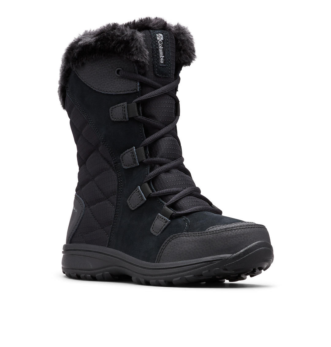 A Women Wearing Columbia Women Black ICE MAIDEN II