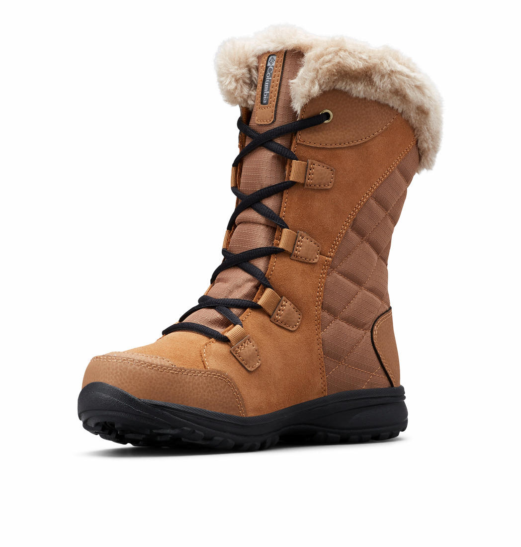 A Women Wearing Columbia Women Brown ICE MAIDEN II