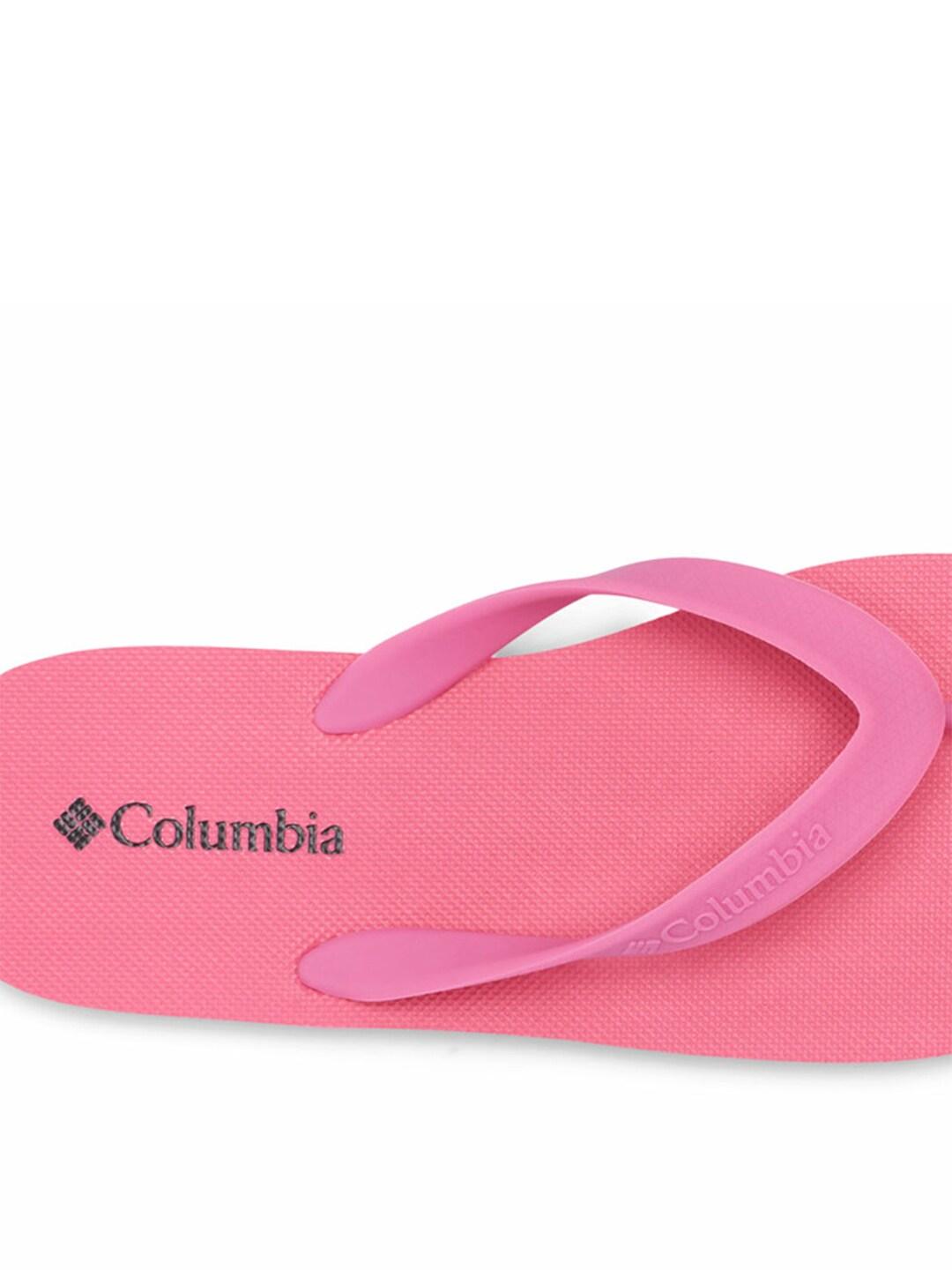 A Women Wearing Columbia Women Pink SUN TREK FLIP