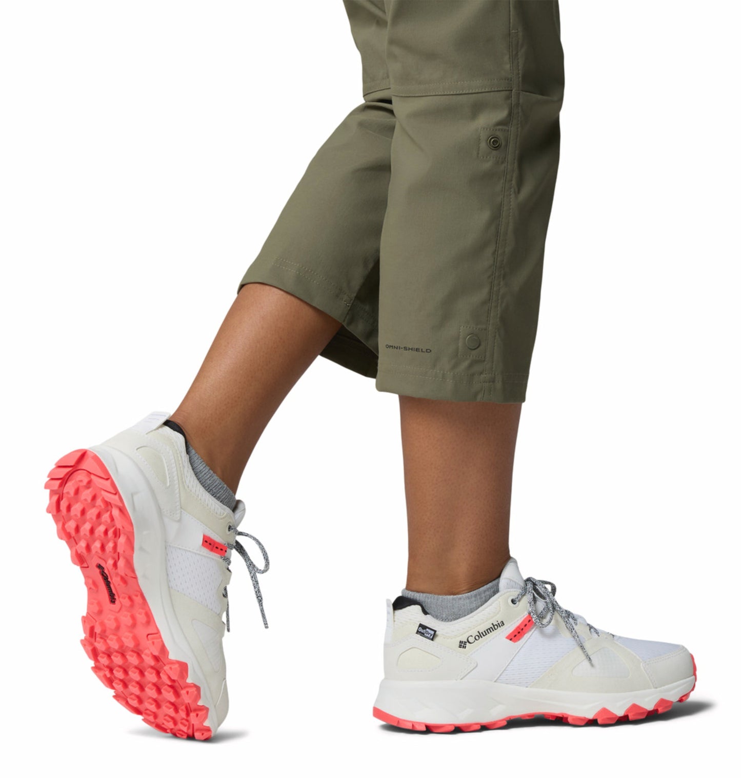 Columbia Women Off- White OutDry Peakfreak Hera Hiking & Trekking Shoes (Fully Waterproof)