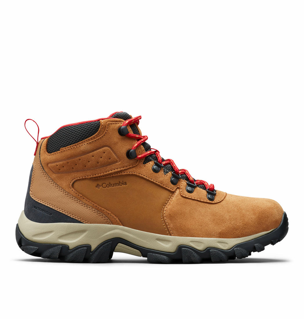 A Men Wearing Columbia Men Brown NEWTON RIDGE PLUS II SUEDE WP