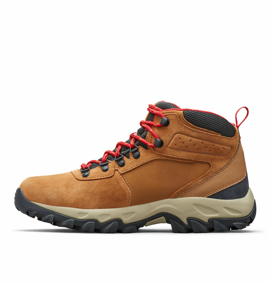 A Men Wearing Columbia Men Brown NEWTON RIDGE PLUS II SUEDE WP