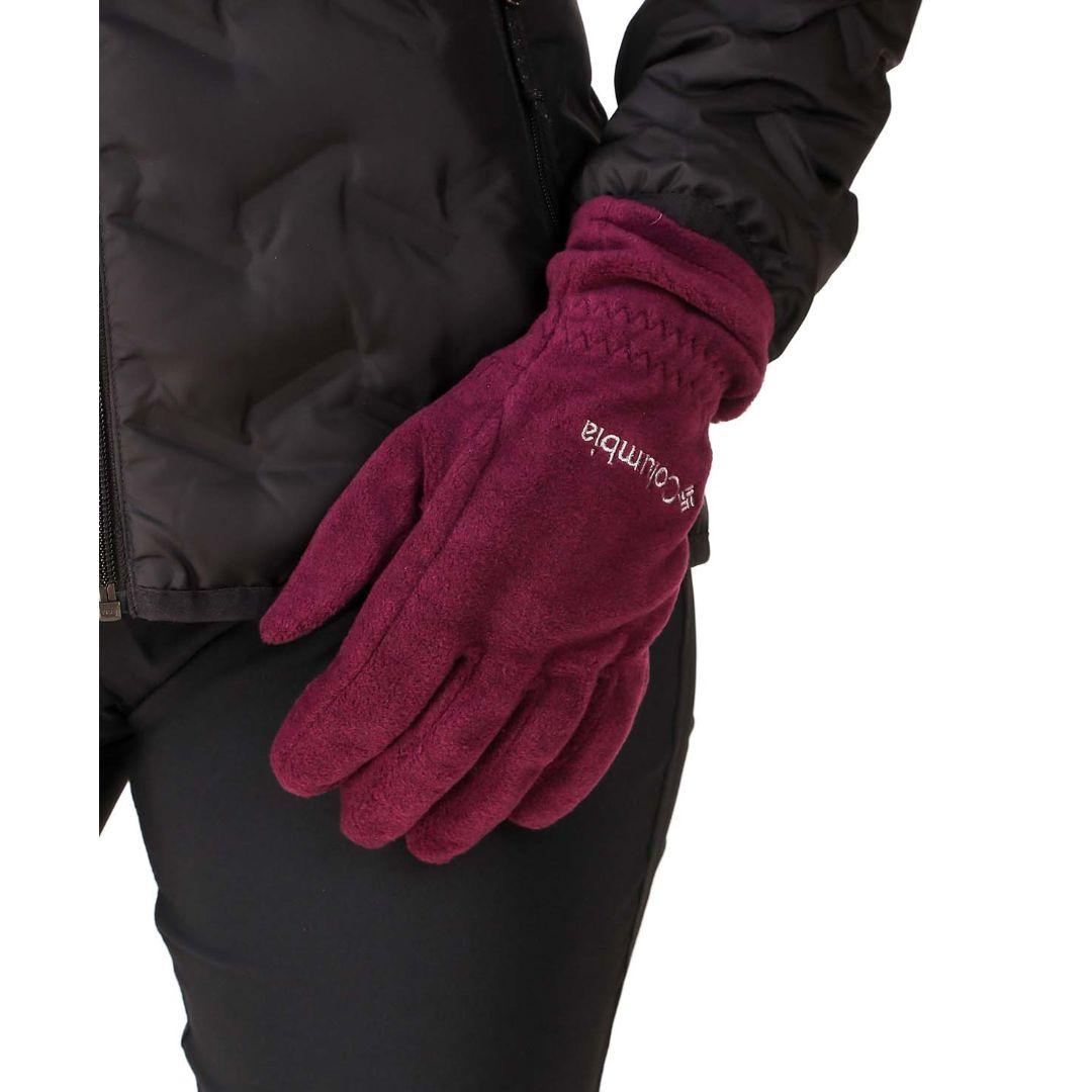Columbia Unisex Maroon Fast Trek Hat And Gloves Set