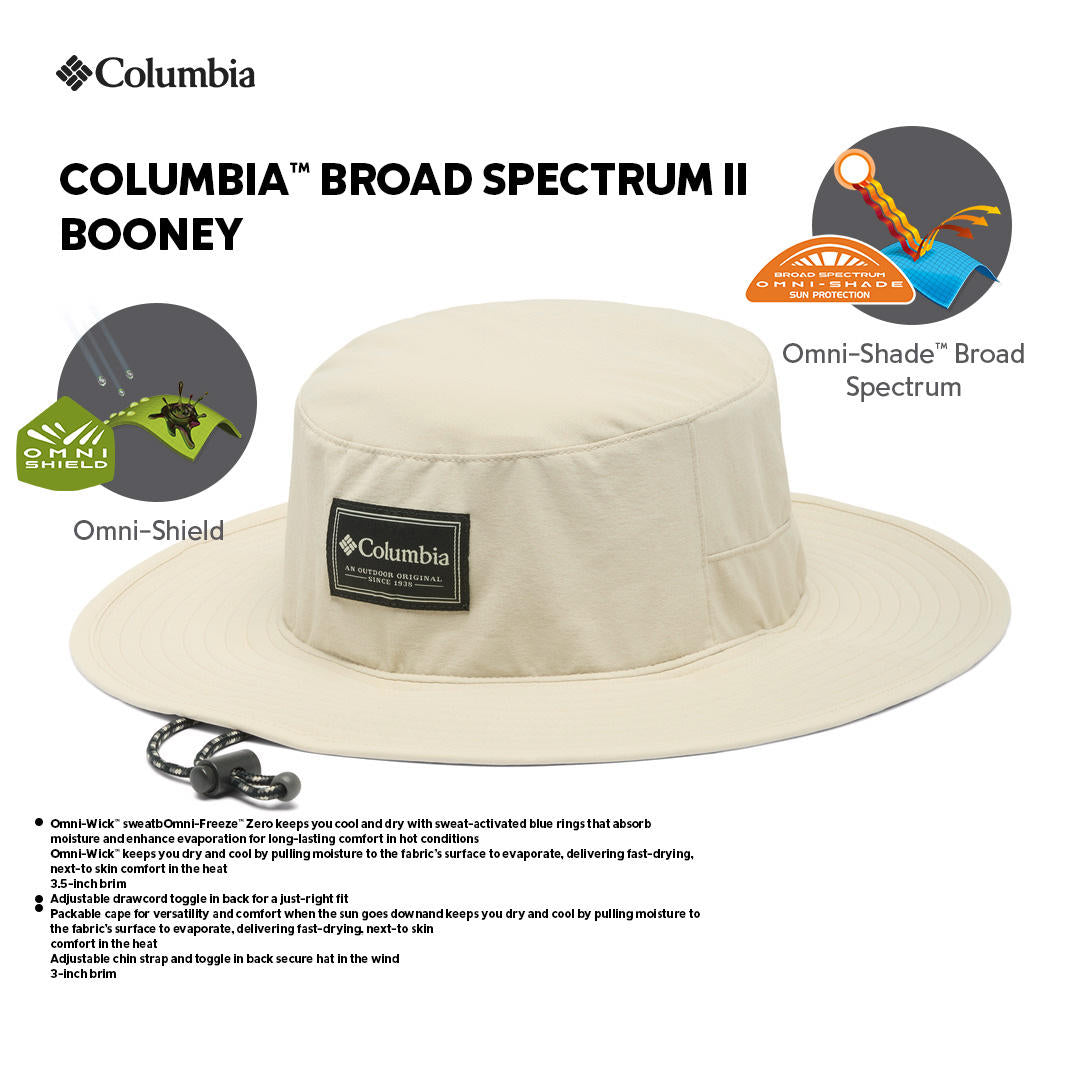 Columbia Unisex Brown Broad Spectrum II Booney Sun Protection Hat