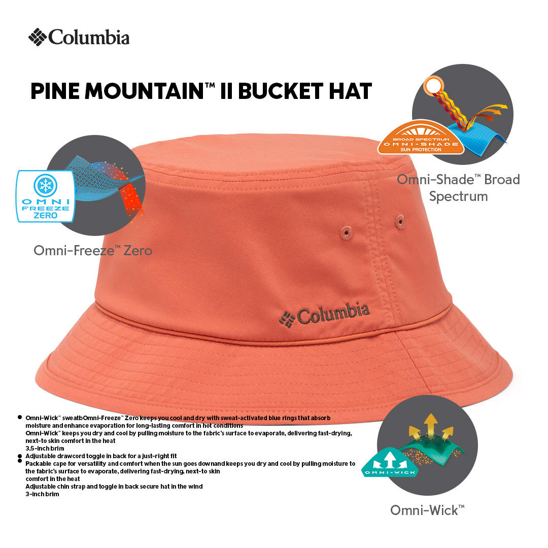 Columbia Unisex Red Pine Mountain II Omni-Shade Bucket Hat