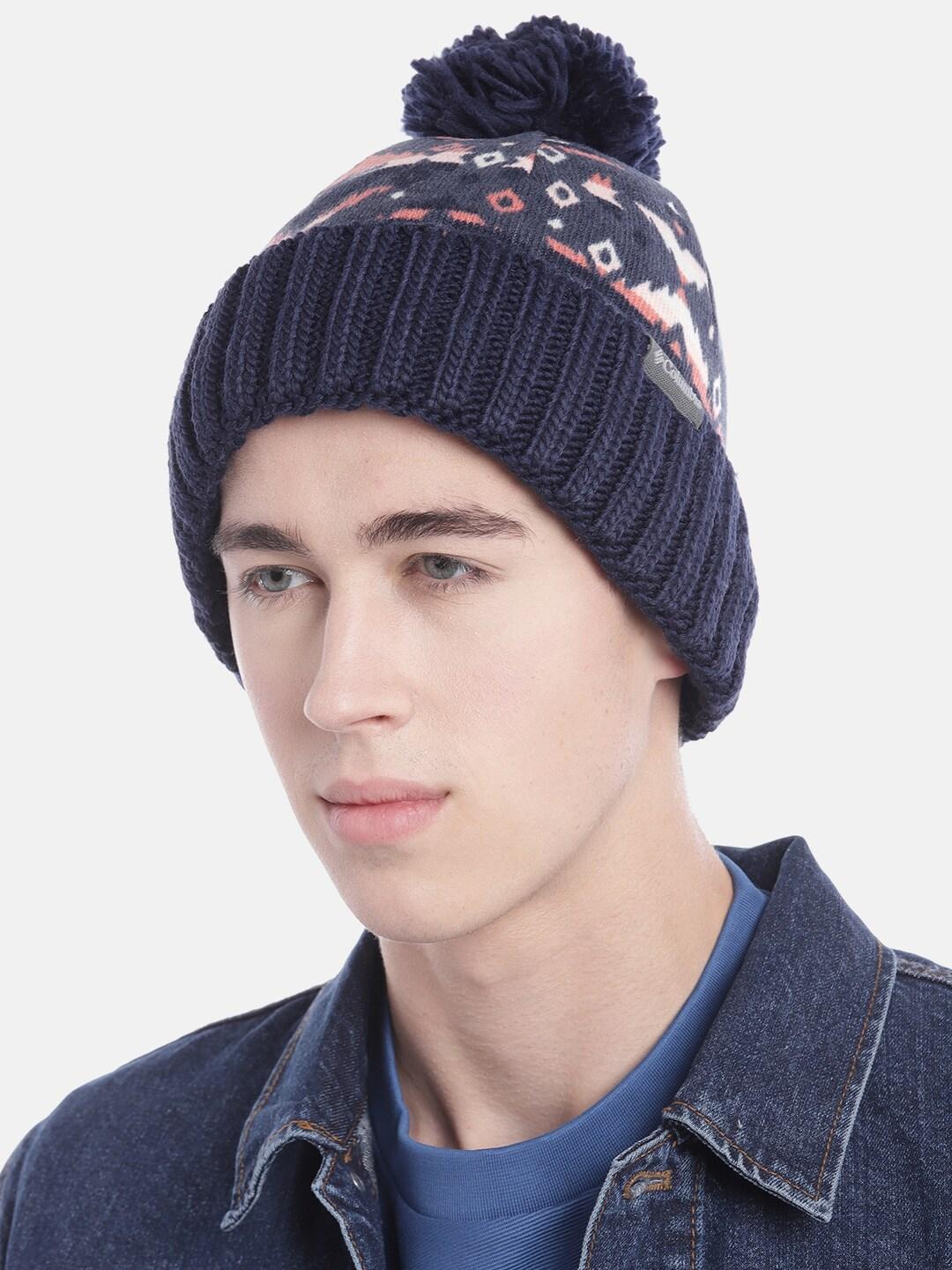 Columbia Unisex Navy Blue Sweater Weather Pom Beanie