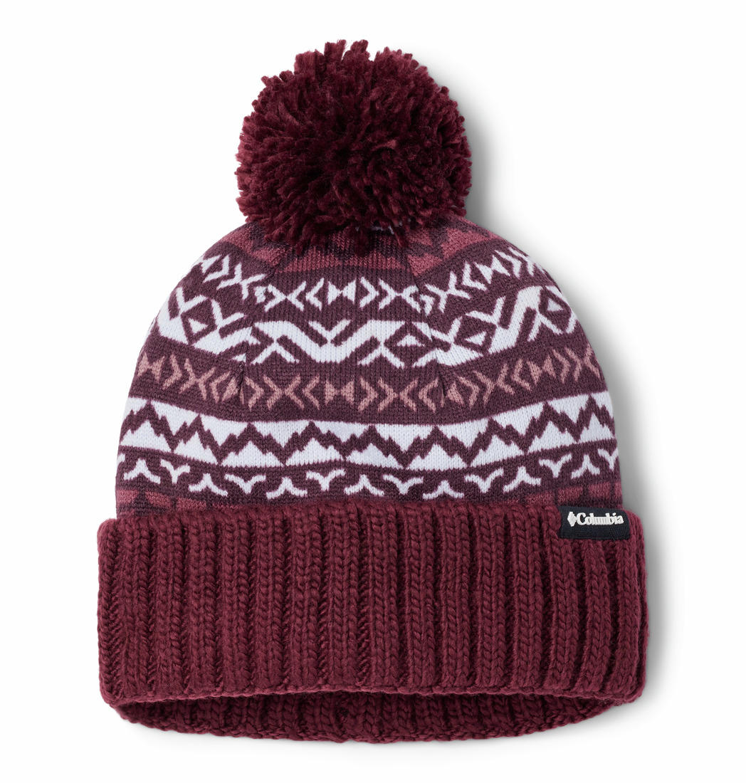 Columbia Unisex Red Sweater Weather Pom Beanie