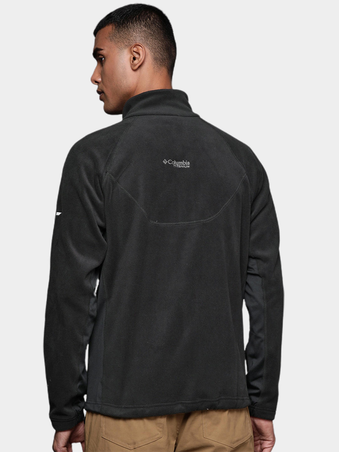 Columbia Men Black Omni-Wick Titan Pass 2.0 II Lightweight Fleece Jacket