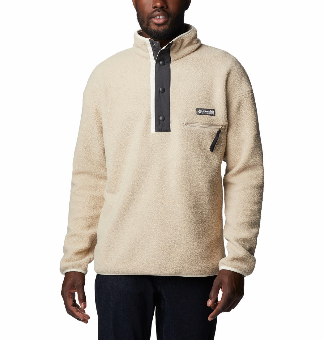 Columbia Men Beige Helvetia Half Snap Fleece