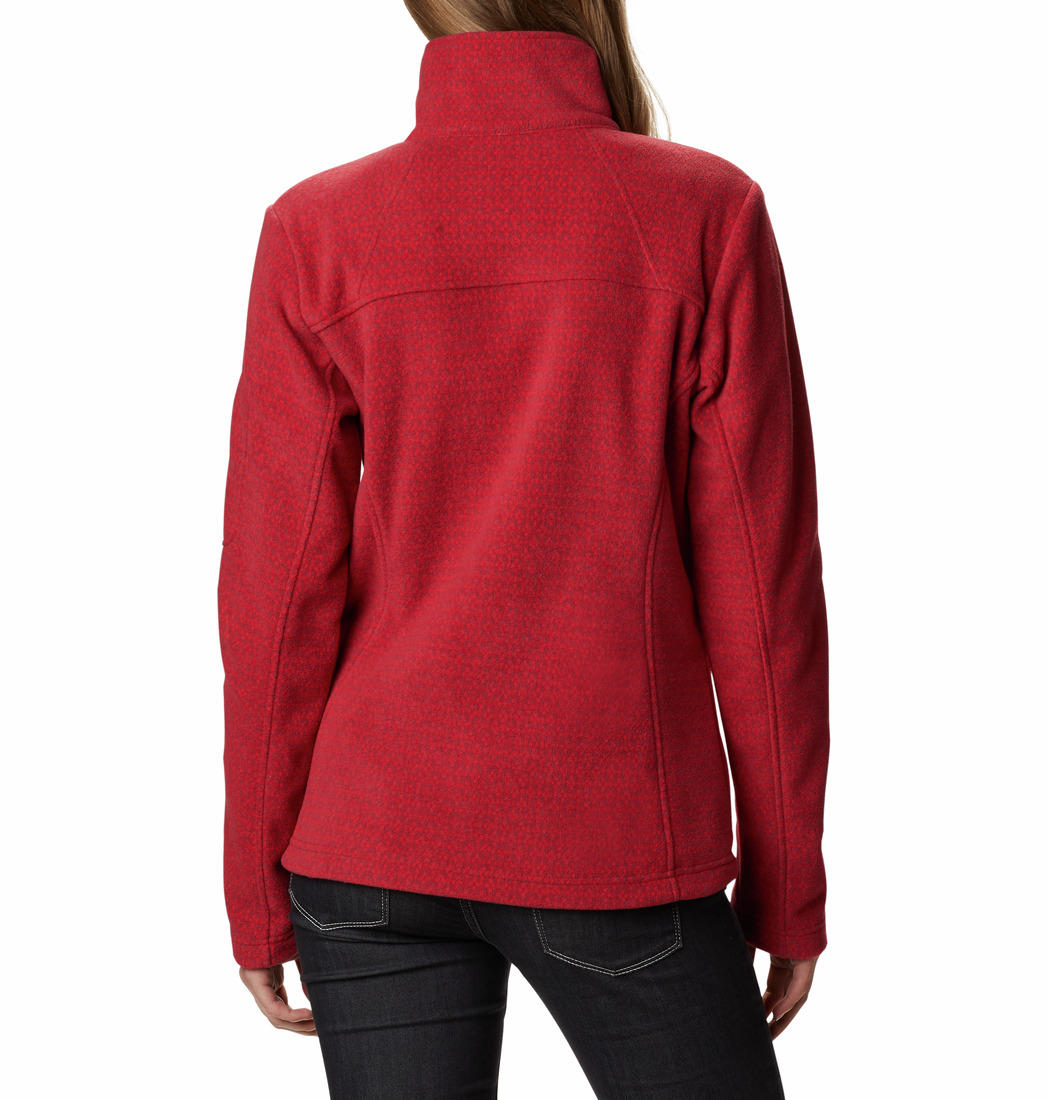 Columbia Women Red Fast Trek Printed Jkt
