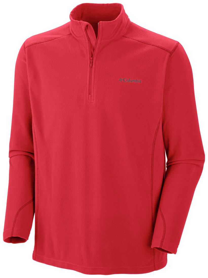 Columbia Men Red Klamath Range II Half Zip (Sun Protection)