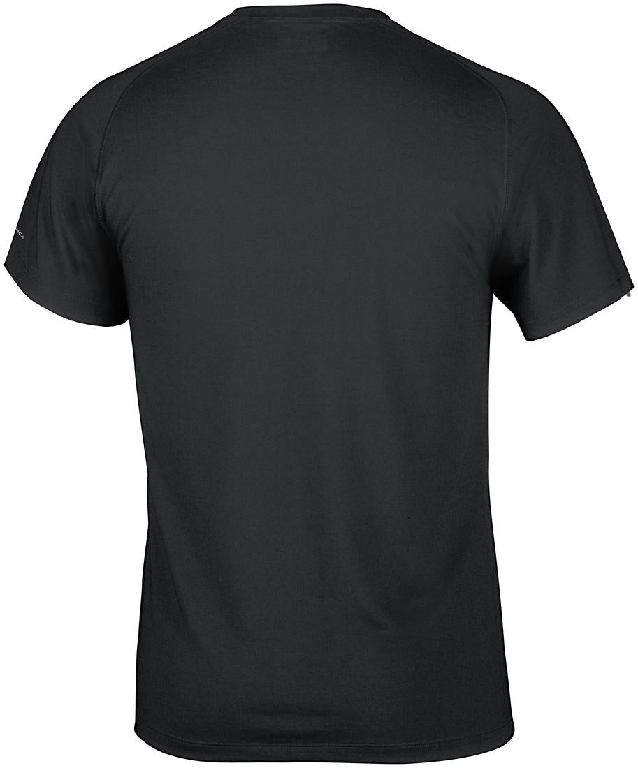 Columbia Men Black Mountain Tech Logo S S Crew (Sun Protection)