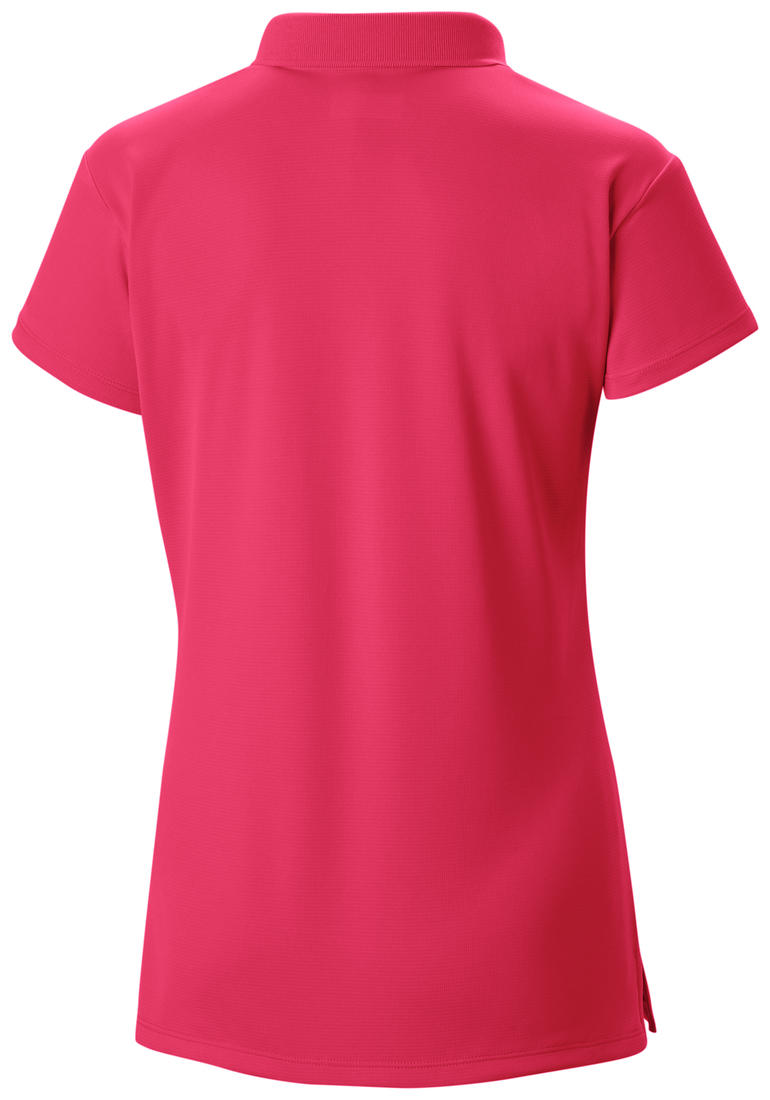 Columbia Women's Red Innisfree Short Sleeve Polo with Sun Protection