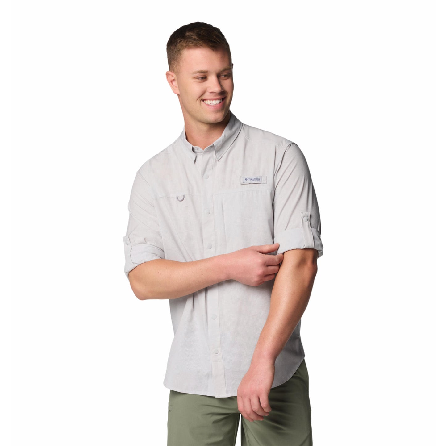 Columbia Men Black Omni-Wick PFG Solar Breeze Woven Shirt