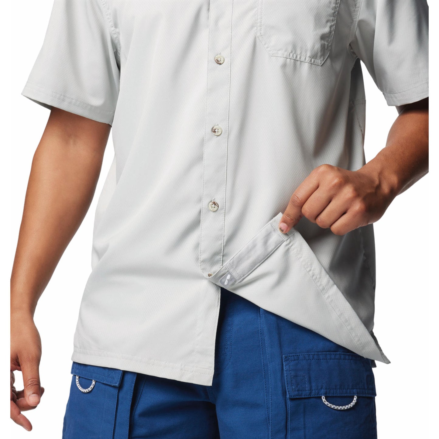 Columbia Men Black Omni-Shade Slack Tide Camp Shirt (Sun Protection)