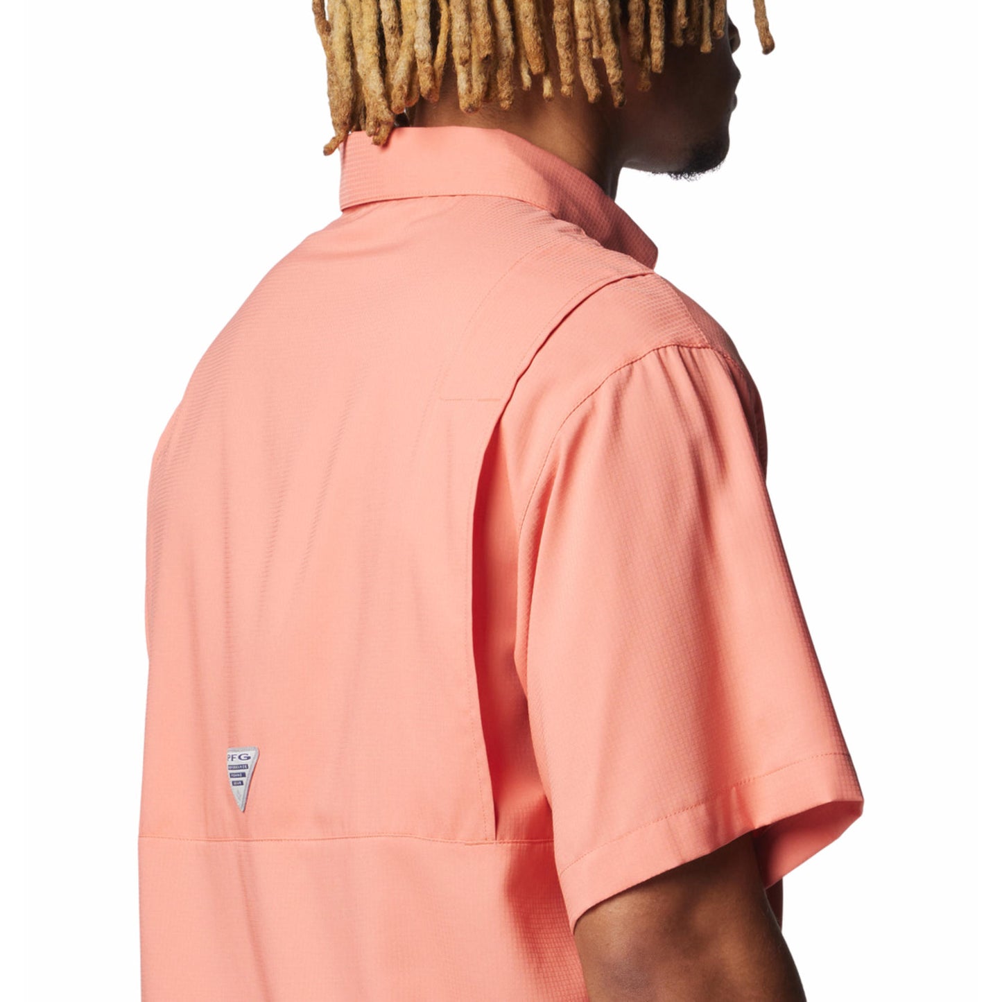 Columbia Men’s Orange Omni-Shade Tamiami II Shirt With Sun Protection