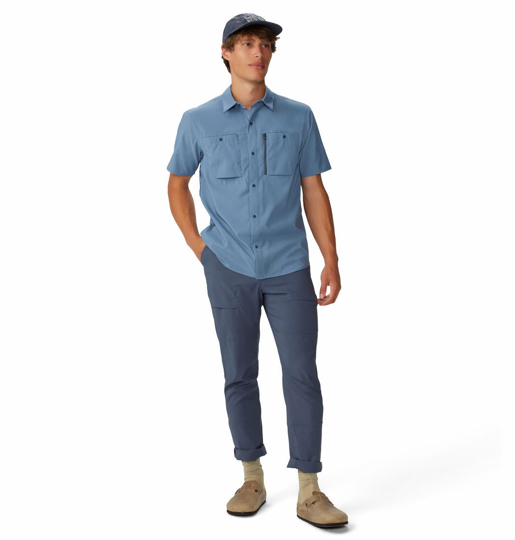 Mountain Hardwear Men Blue UPF 50 Trail Sender Pant (Sun Protection)