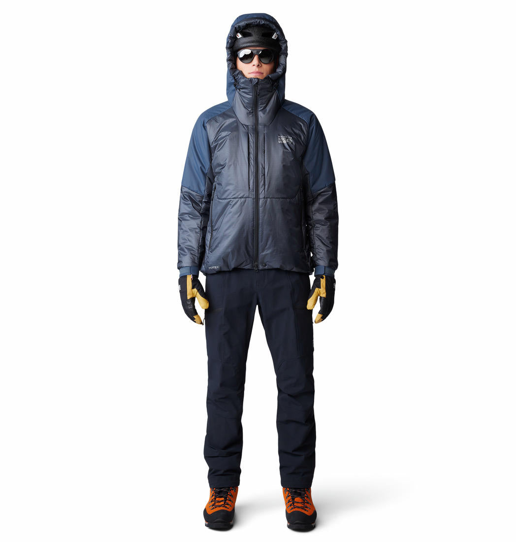 Mountain Hardwear Men Blue PERTEX Quantum Pro Compressor Alpine Down Jacket