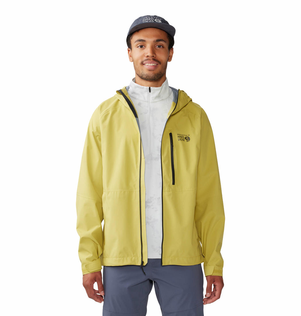 Mountain Hardwear Men’s Green Stretch Ozonic Jacket – Weatherproof & Sustainable