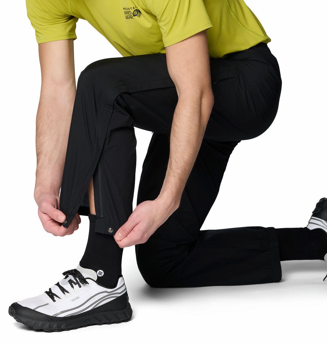 Mountain Hardwear Men Black Dry.Q Stretch Ozonic Rain Pant