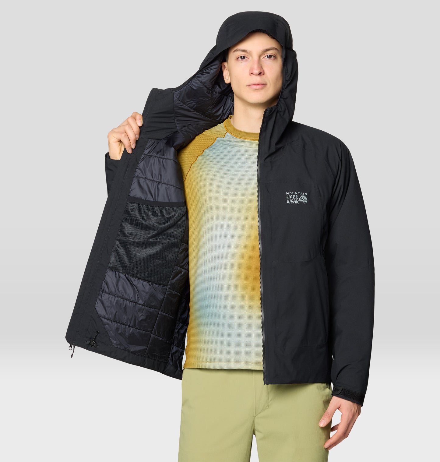 Mountain Hardwear Men Black Dry.Q Stretch Ozonic Down Jacket