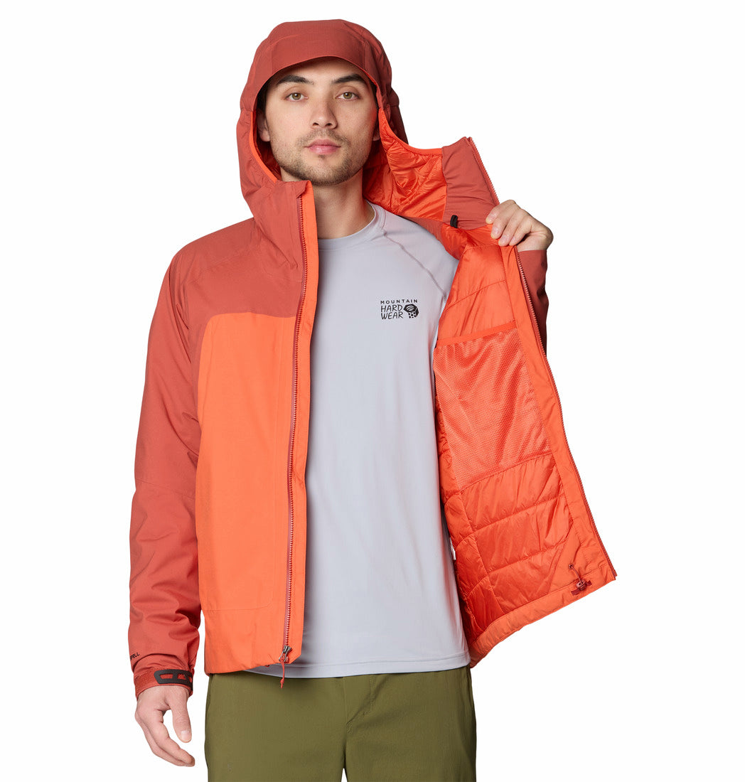 Mountain Hardwear Men Brown Stretch Ozonic Insulated Jacket
