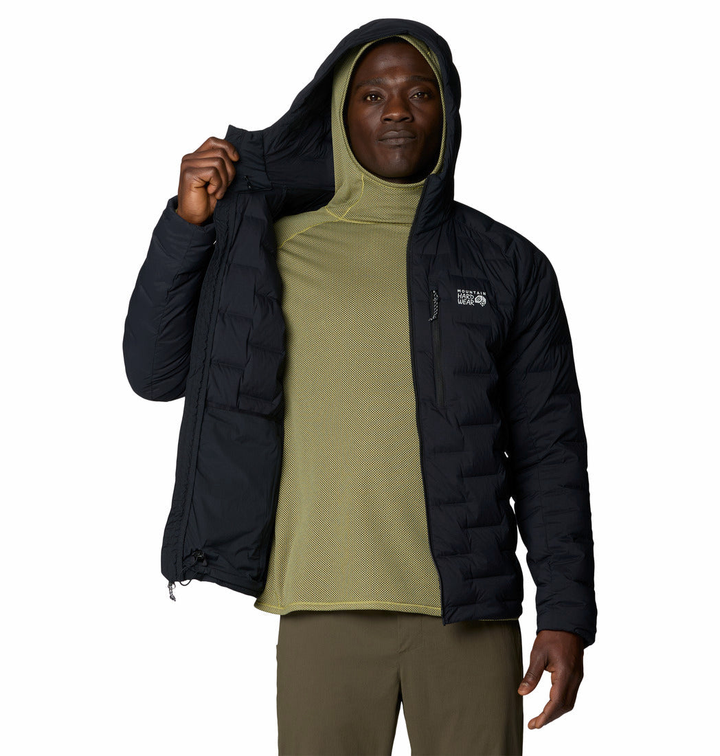 Mountain Hardwear Men Black Stretchdown Hooded Jacket