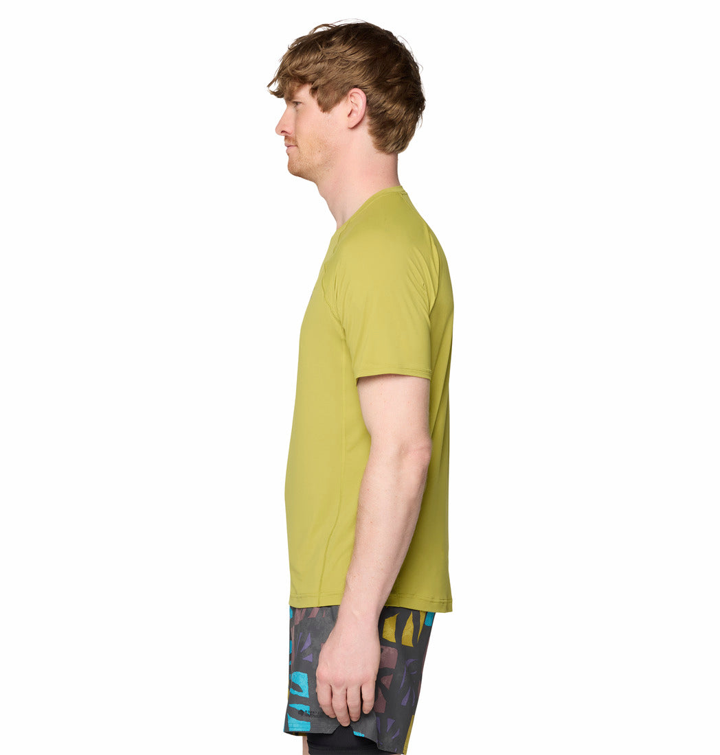 Mountain Hardwear Men Green UPF 50 Crater Lake Tshirt (Sun Protection)