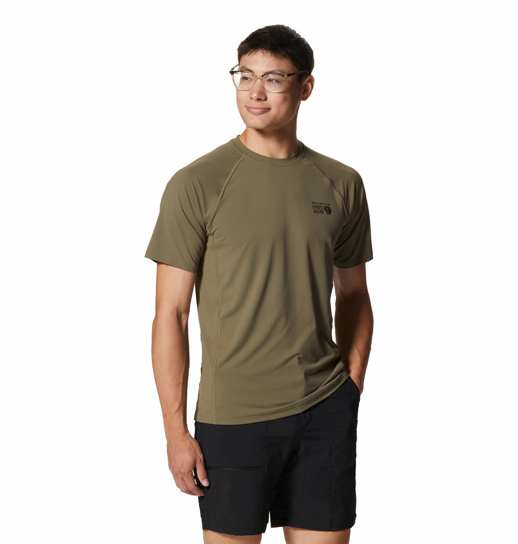 Mountain Hardwear Men Green UPF 50 Crater Lake Tshirt (Sun Protection)