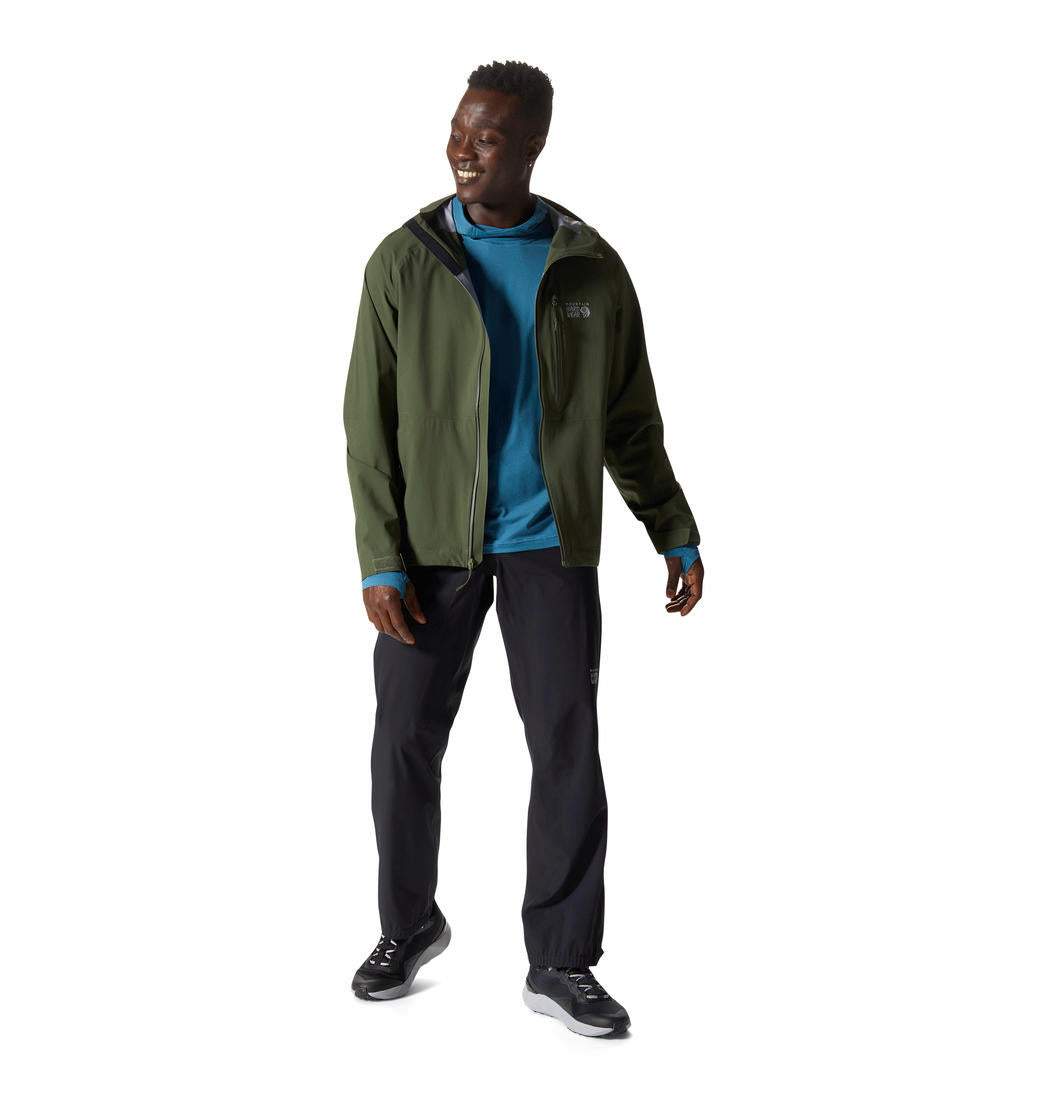 Mountain Hardwear Men Black Stretch Ozonic Rain Pant