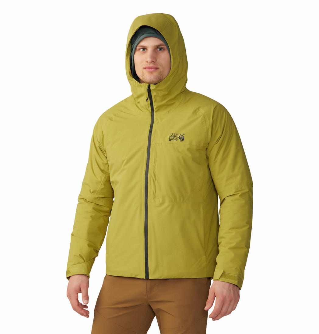 Mountain Hardwear Men Green Stretch Ozonic Down Jacket