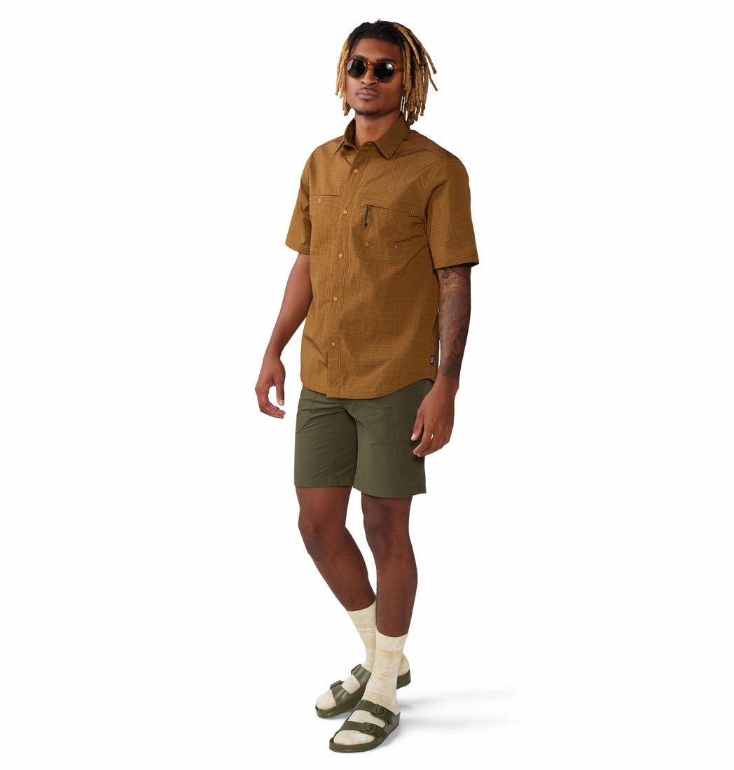 Mountain Hardwear Men Green UPF 50 Stryder Shorts (Sun Protection)