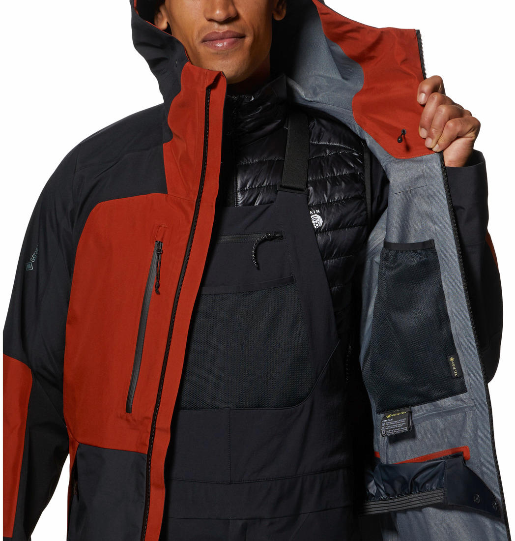 Mountain Hardwear Men Orange GORE-TEX Boundary Ridge Rain Jacket